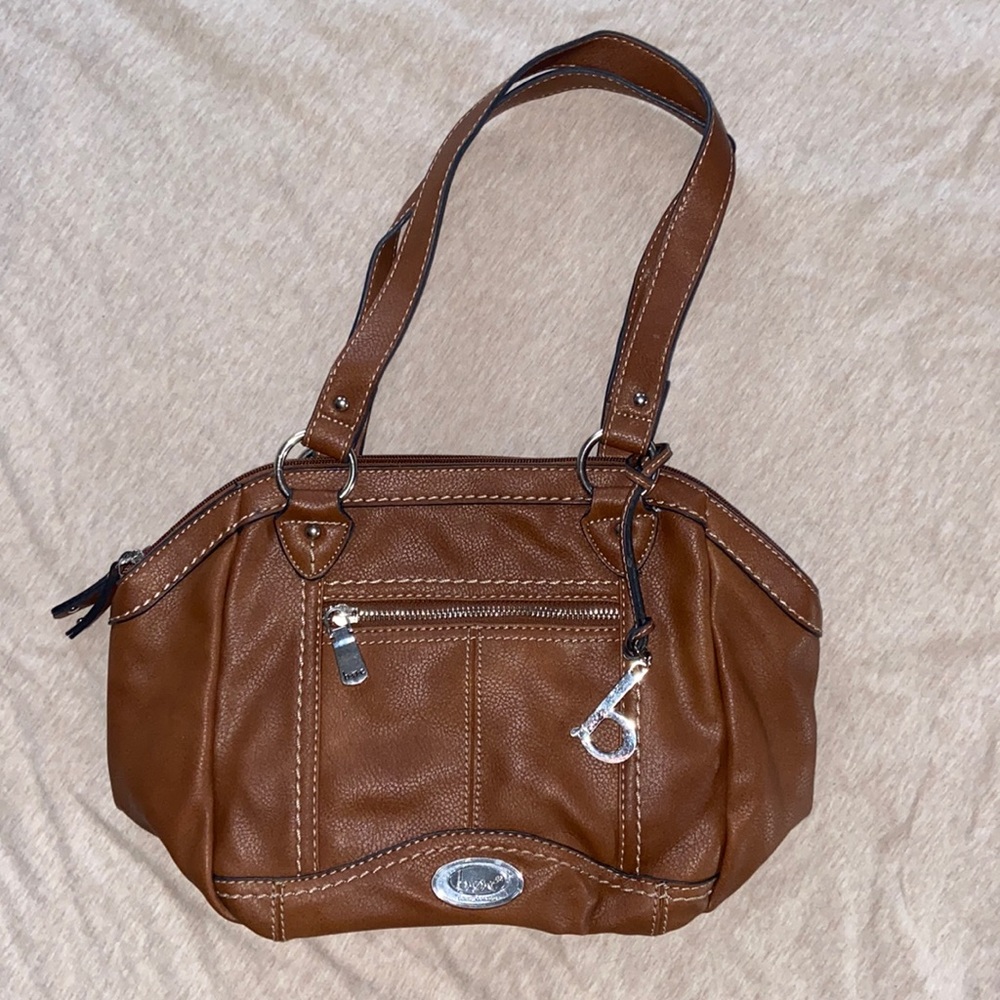 Brown b.o.c. (born of concept) 12inch leather purse